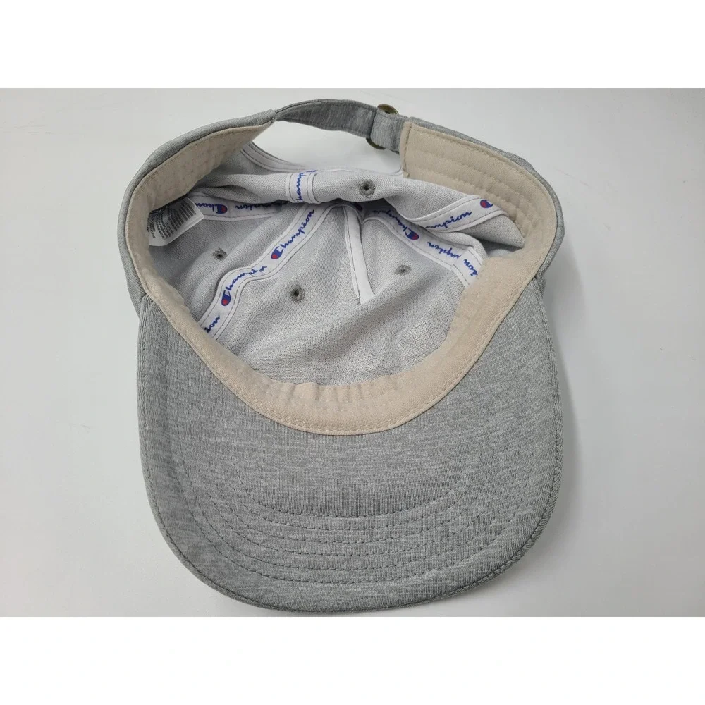 Champion Brand‎ Strapback Adjustable Hat Cap Polyester Blend Dad Men Women Gray